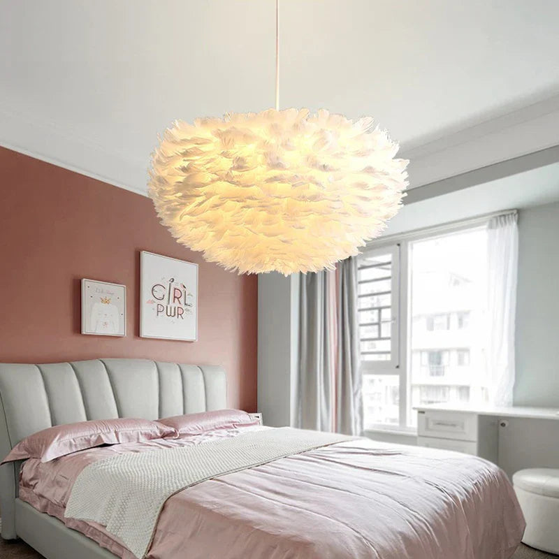 Cloud Like Realistic Feather Chandelier