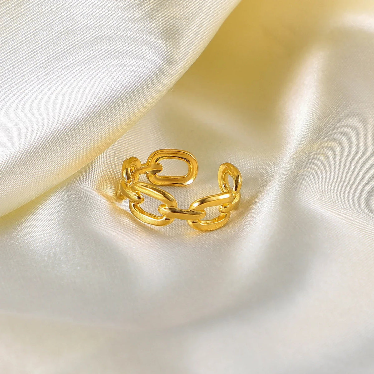 18k Adjustable Elegant Chain Linked Ring