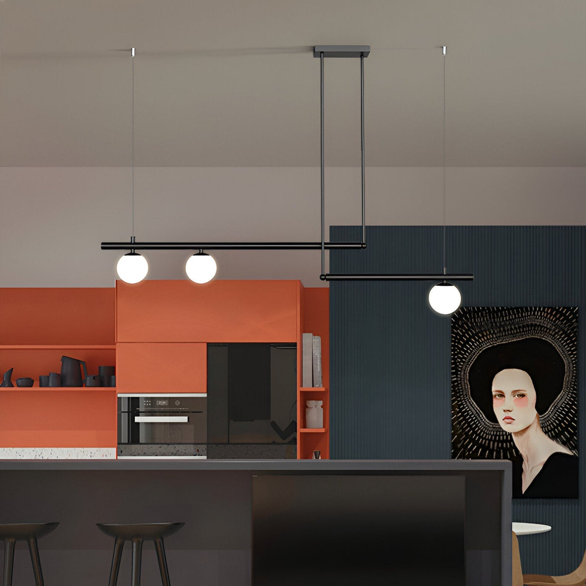 Nordic Glass Linear Luxury Pendant Lamp