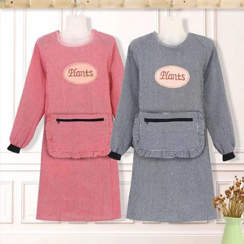 Cute Long Sleeve Waterproof Kitchen Apron