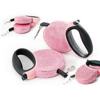 Luxury Retractable Leash with Rhinestones for Small Dogs & Cats