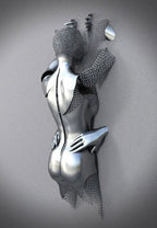 Metal Figure Statues Styles Abstract Canvas Painting Couples Wall Art Love Sculpture Poster Print Home Decor Living Room Gifts