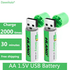 2 pieces USB rechargeable battery