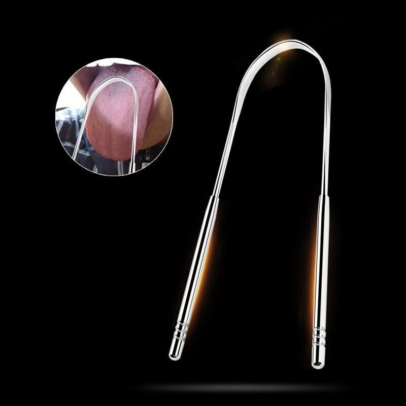 Stainless steel tongue scraper for fresh breath & oral hygiene