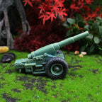 2-Piece Set Mini Wax Gnome Figurine with Cannon