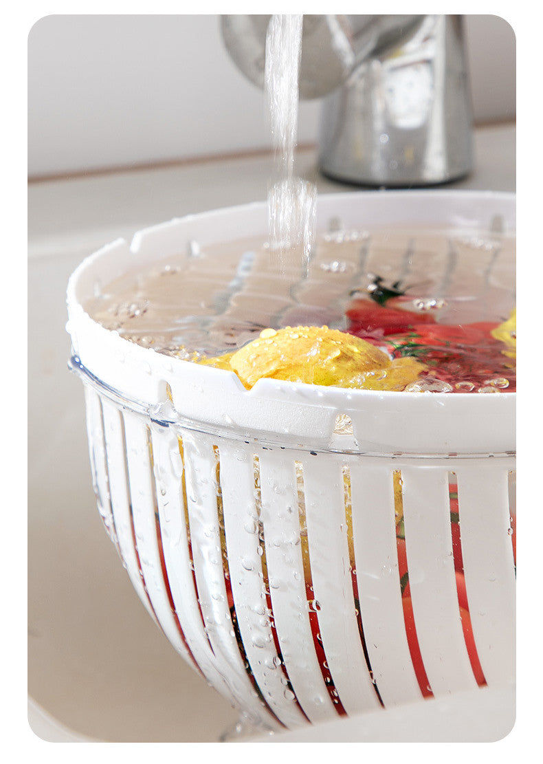 Double-Layer Quick-Draining Basket for Fruits and Vegetables