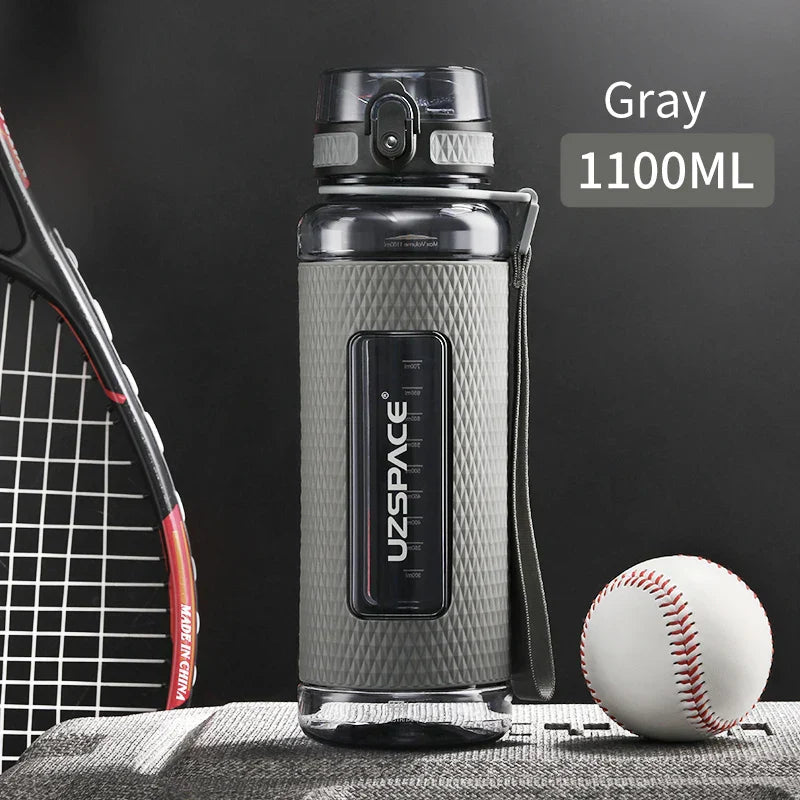 UZSPACE Sport Water Bottles, BPA-free, portable, impact-resistant, leak-proof, large capacity, fitness water kettle, Tritan plastic drinking bottle