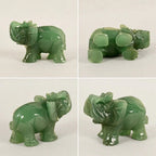 Green Aventurine Jade Stone Elephant Statue