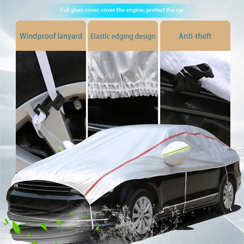 AutoVioro Waterproof Car Cover | UV & Heat Protection | Windproof & Theft-Resistant | Nano-Oxford Fabric