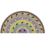 Bohemian non-slip semicircular doormat