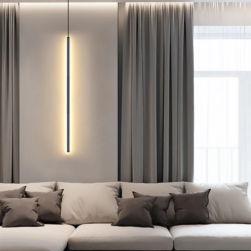 Nordic LED Pendant Light: Minimalist design with creative lines, perfect for the bedroom, dining area