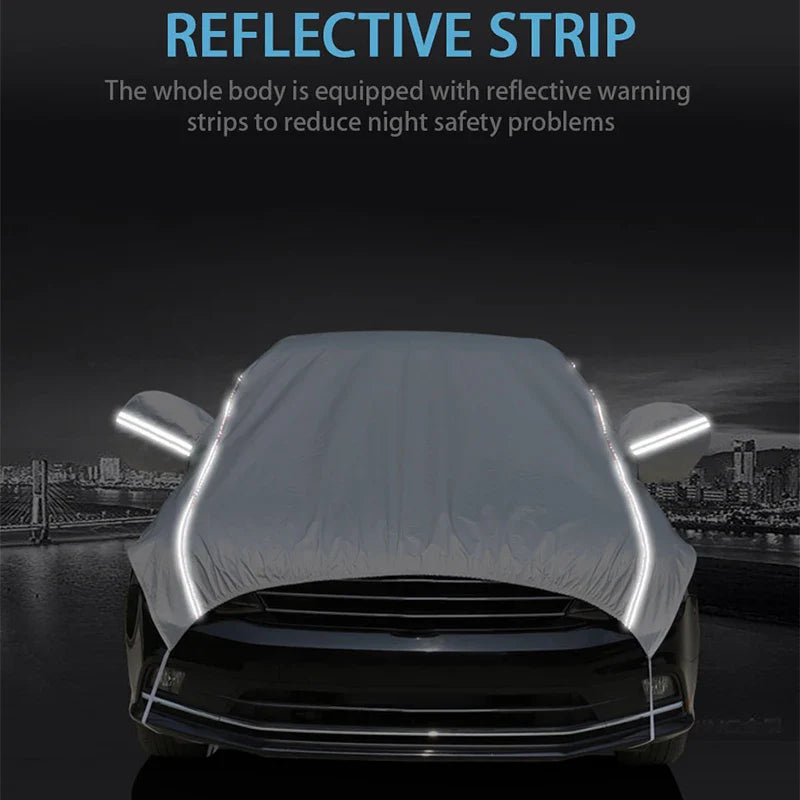 AutoVioro Waterproof Car Cover | UV & Heat Protection | Windproof & Theft-Resistant | Nano-Oxford Fabric