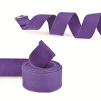 Premium Cotton Yoga Strap with Adjustable D Ring Buckle for Stretching and Pilates