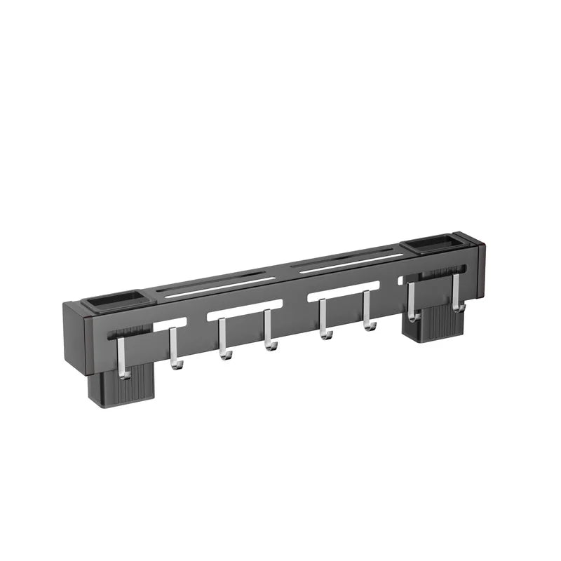 Kitchen form wall knife holder made of stainless steel | Nail-free & space-saving | With hooks for kitchen utensils | Rust-free & modern