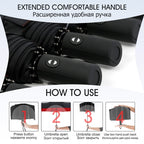 StormShield Automatic Umbrella – Windproof Storm Umbrella with Reversed Closing Mechanism