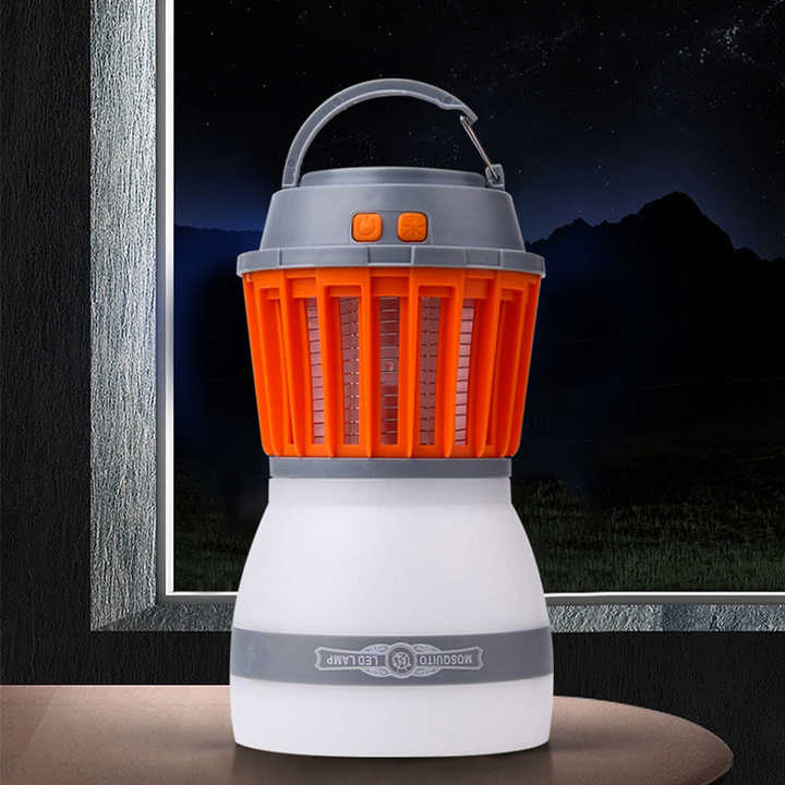 Solar LED Mosquito Lamp with Integrated Lantern – Effective Insect Protection and Lighting for Garden and Camping