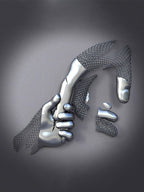 Metal Figure Statues Styles Abstract Canvas Painting Couples Wall Art Love Sculpture Poster Print Home Decor Living Room Gifts