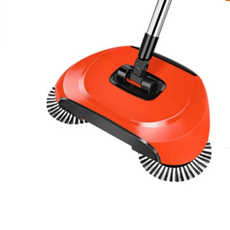 3-in-1 Stainless Steel Push Broom with Dustpan and Scraper for Easy Home Cleaning