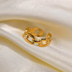 18k Adjustable Elegant Chain Linked Ring