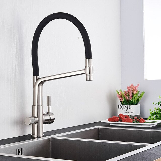 Double Outlet Drinking Water Faucet Filtered Kitchen Faucets