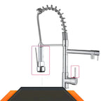 FlexiFlow – Adjustable Kitchen Faucet with Two Outlets