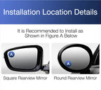 Car 360 Degree Wide Angle Blind Spot Mirror