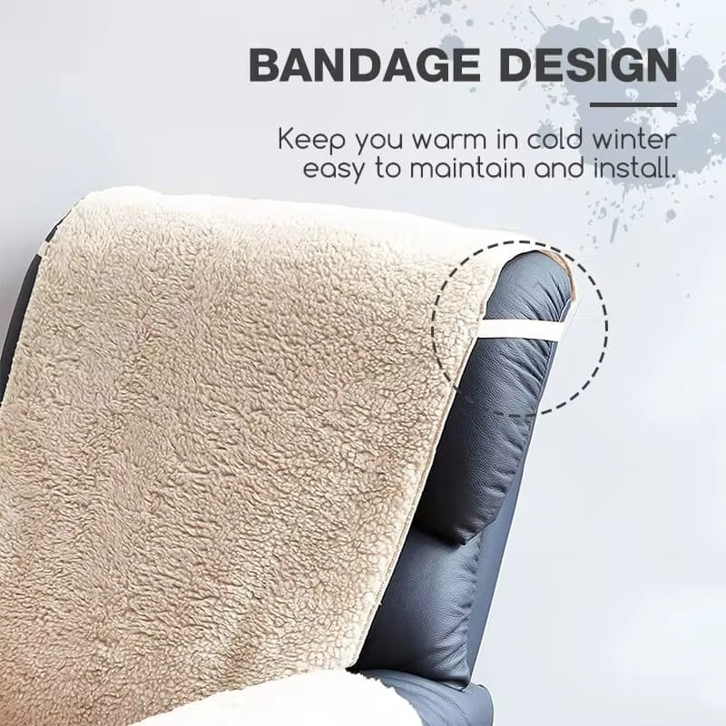 Plush Fleece Recliner and Armchair Protector Pad – Thick, Nonslip Furniture Cover