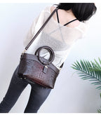 Leather Crocodile Bag – with handcrafted details