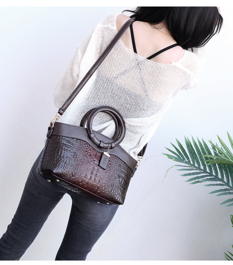 Leather Crocodile Bag – with handcrafted details