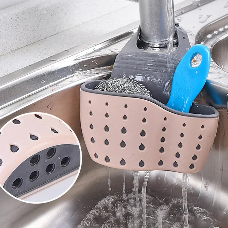 FlexiSink – Adjustable Hanging Sink Organizer | Sponge and Soap Holder for Kitchen & Bath