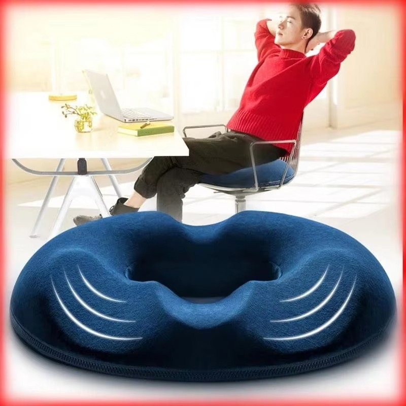 Orthopedic Memory Foam Donut Seat Cushion for Hemorrhoid and Tailbone Relief