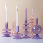 Lilac Candle Holder made of Glass