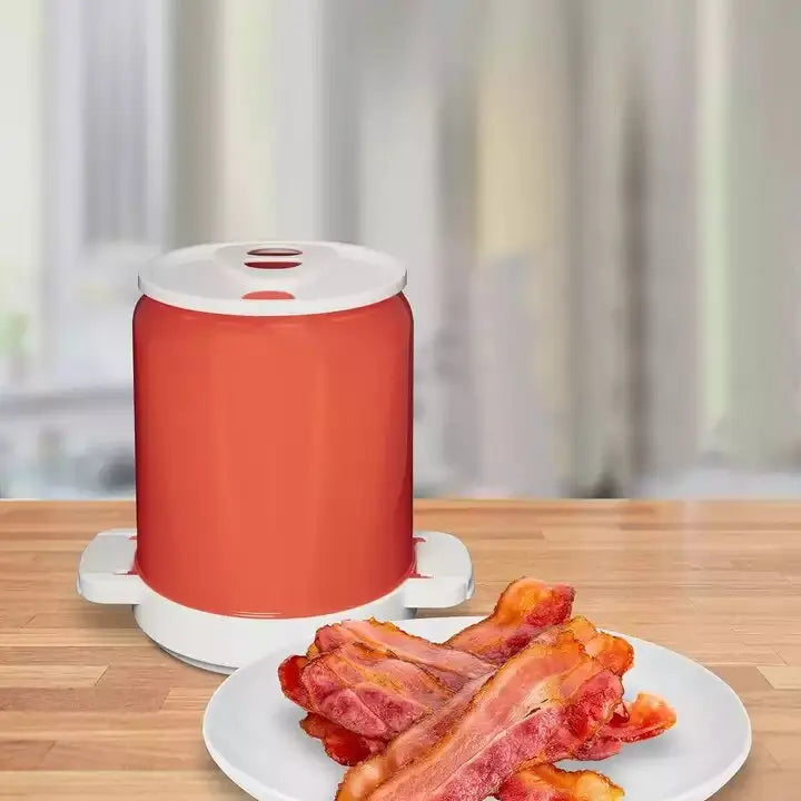 Microwave Bacon Cooker | Grease-Draining Rack & Splatter Dome | BPA-Free Dishwasher Safe