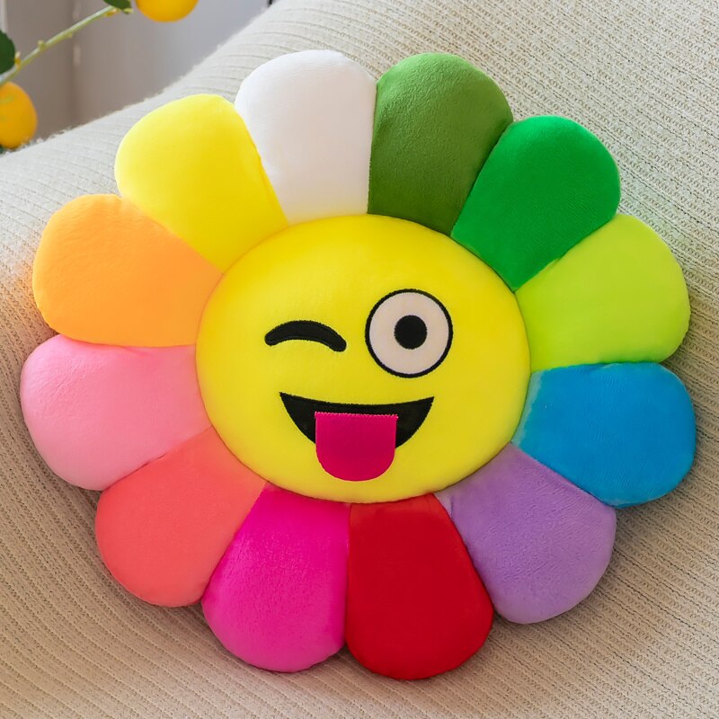 Colorful Sunflower Plush Comfort Seat Cushion