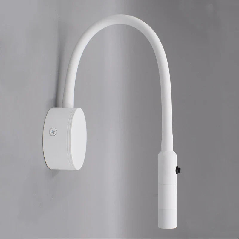 Modern Flexible LED Reading Wall Lamp with Switch for Bedroom and Study - 1W/3W