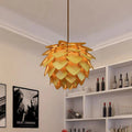 Handcrafted Wooden Pine Cone Pendant Light