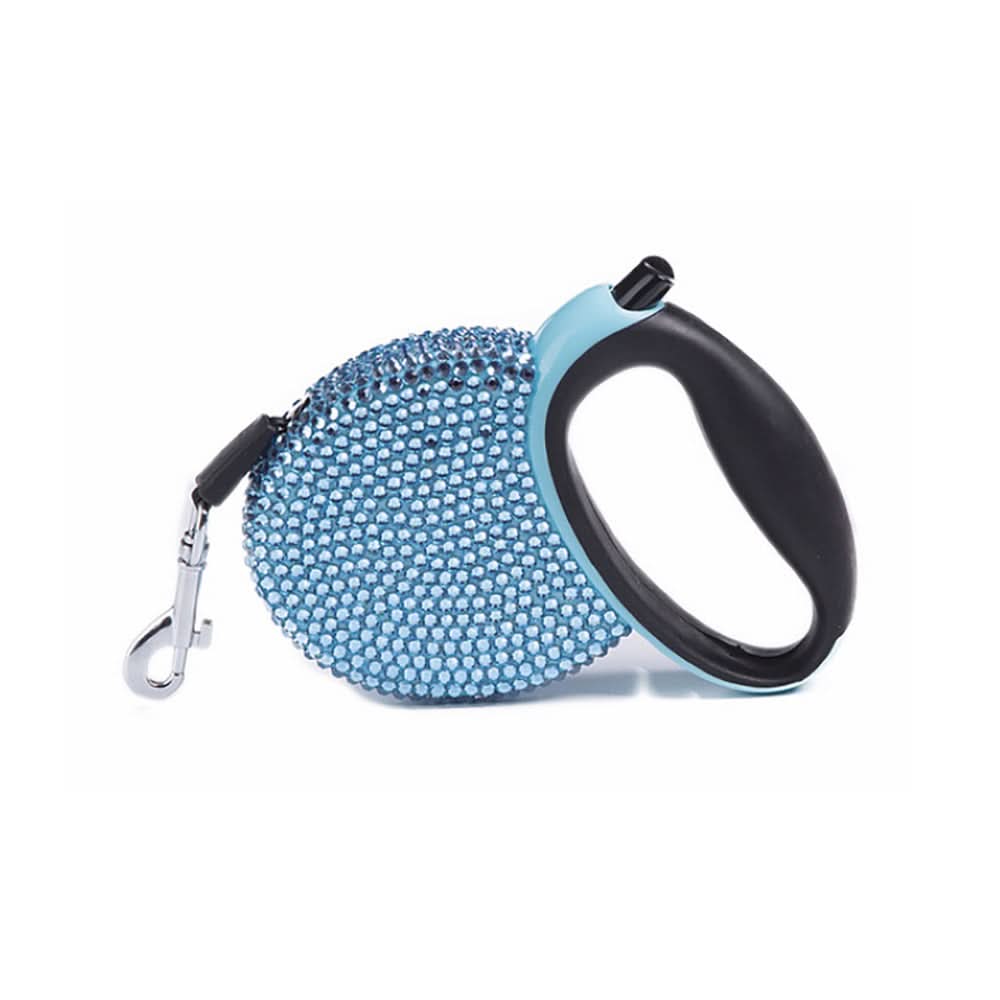Luxury Retractable Leash with Rhinestones for Small Dogs & Cats