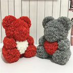 Rose Teddy Bear with Handmade Foam Roses – 40cm