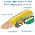 Orthopedic shoe insoles for flat feet