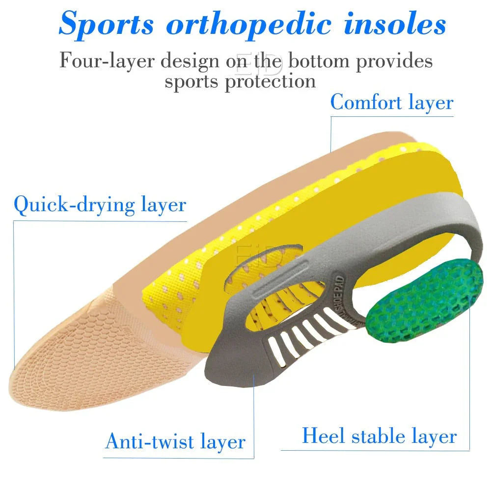 Orthopedic shoe insoles for flat feet