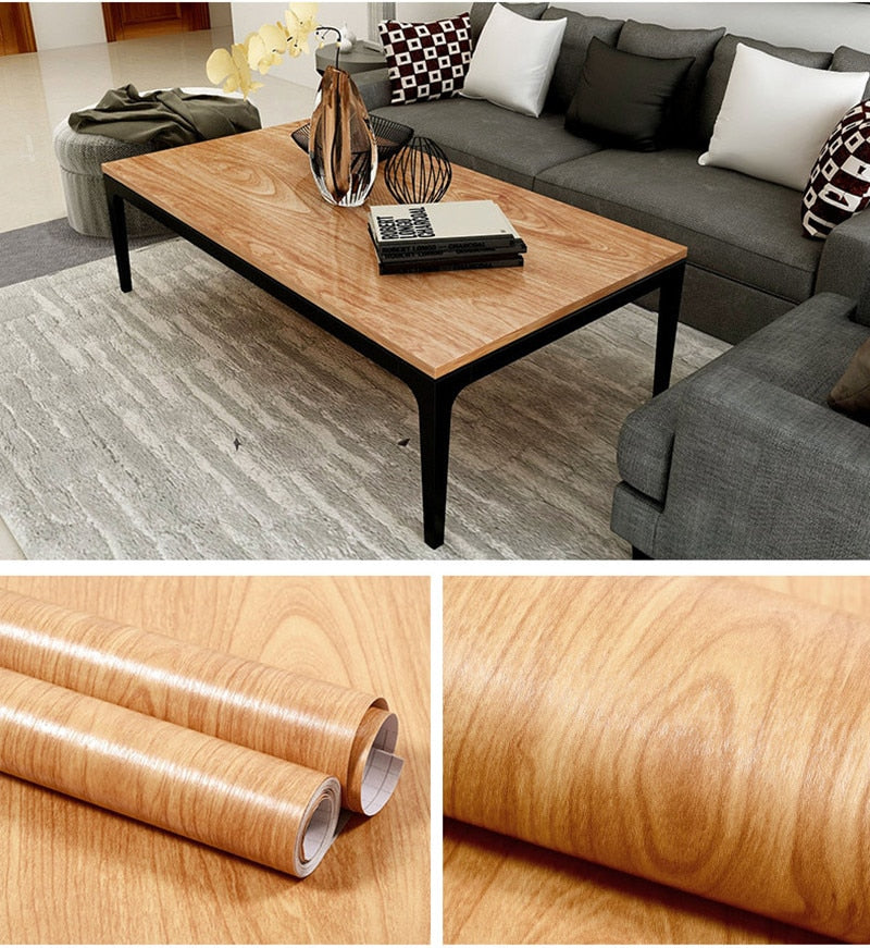 Self-Adhesive Wood Grain Wall Sticker