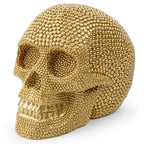 BUF Large Silver/Gold Skull Statue Resin Craft Decorative Ornaments Halloween Decoration Sculpture Home Decor Figures