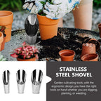 Stainless Steel Scoop for Potting Soil – Robust Planting Scoop for Garden and Balcony