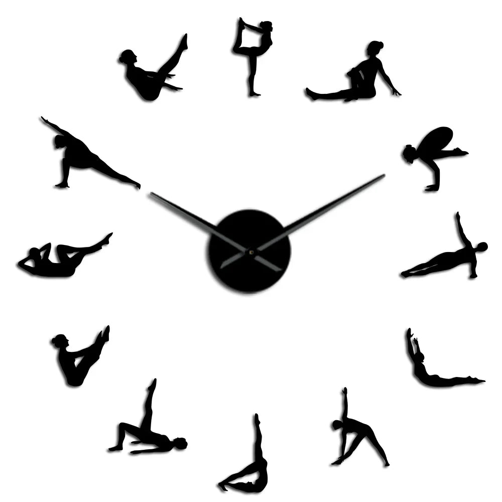 Pilates Poses DIY Wall Clock