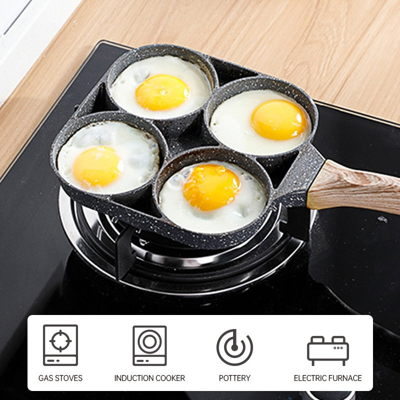 Four-hole frying pan
