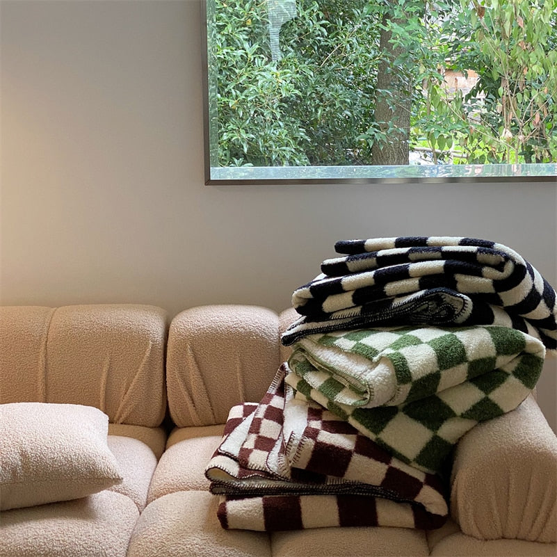 Plain Checkerboard Throw