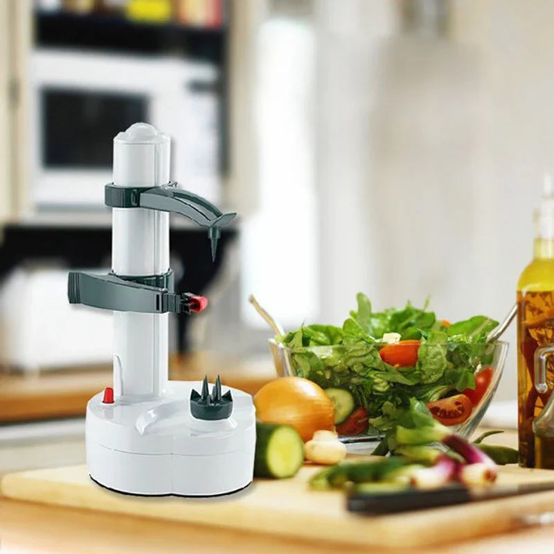 Automatic fruit and vegetable peeler with one-button operation