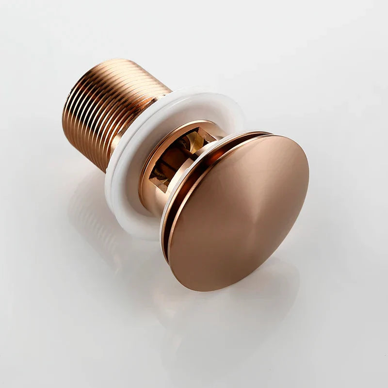Bagnolux Rose Gold Sink Drain Valve