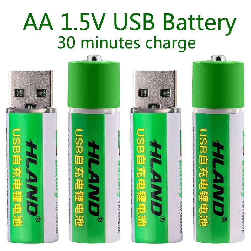 2 pieces USB rechargeable battery