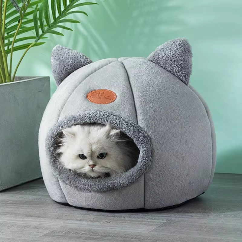 Cozy Cave Winter Cat & Small Dog Bed